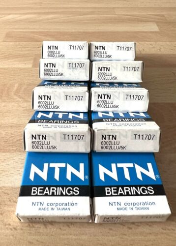 10x NTN 6002 LLU = 2RS Rillenkugellager 15x32x9 mm Kugellager 6002 2RSH 2RSR 