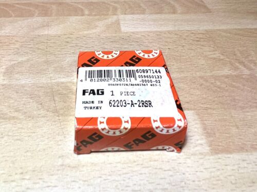 1x FAG 62203-A-2RSR Rillenkugellager 17x40x16 mm 62203 A 2RSR Kugellager