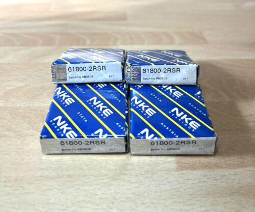 4x NKE 61800-2RSR Rillenkugellager 10x19x5 mm Kugellager 6800 61800 2RS1 2RS