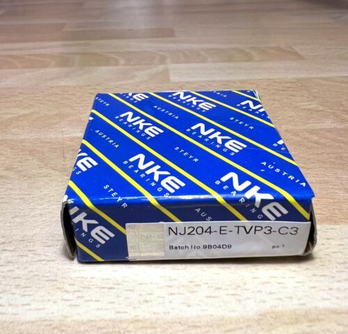 1x NKE NJ204 E-TVP3-C3 Zylinderrollenlager 20x47x14 mm NJ 204 Kugellager