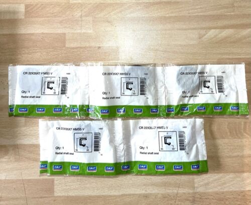 5x SKF CR22x35x7 HMS5 V Einzel Lippe Nitril Wellendichtring Dichtung