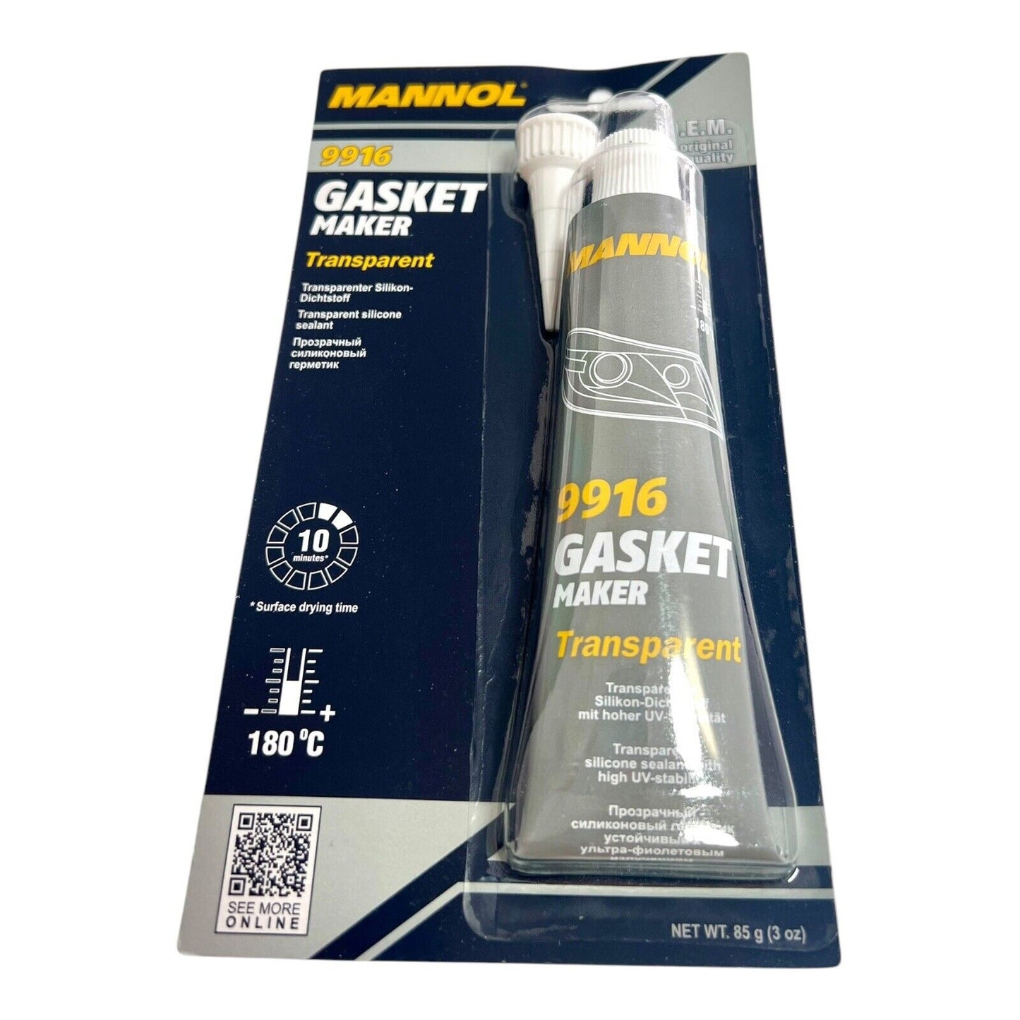 85g MANNOL 9916 Gasket Maker Transparent Dichtmasse Kleber Scheinwerfer Blinker