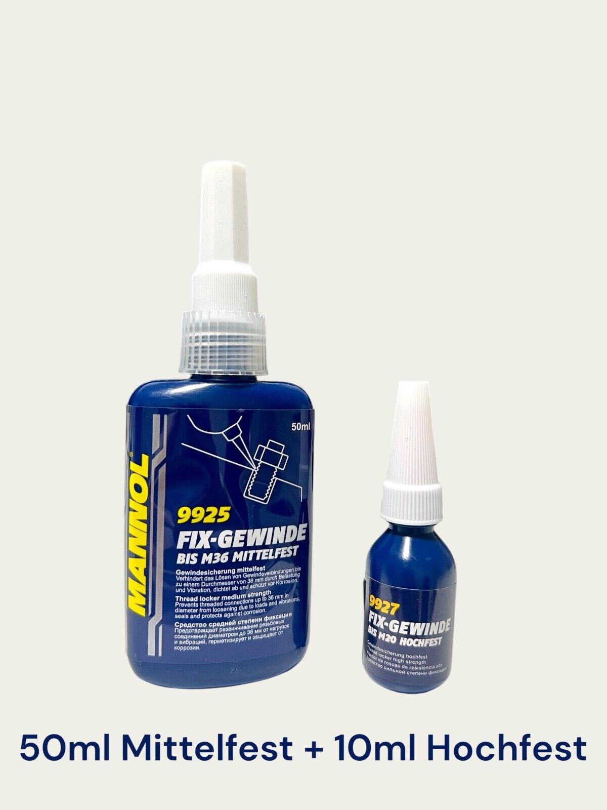 10-50 ml MANNOL Schraubensicherung Fix-Gewinde Mittelfest Hochfest 9925 9926