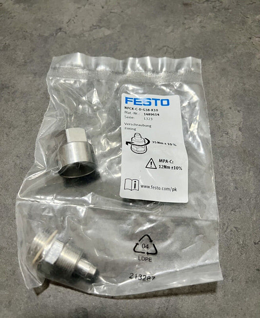 1x Festo NPCK-C-D-G38-K10 Verschraubung No 1489614 Fitting