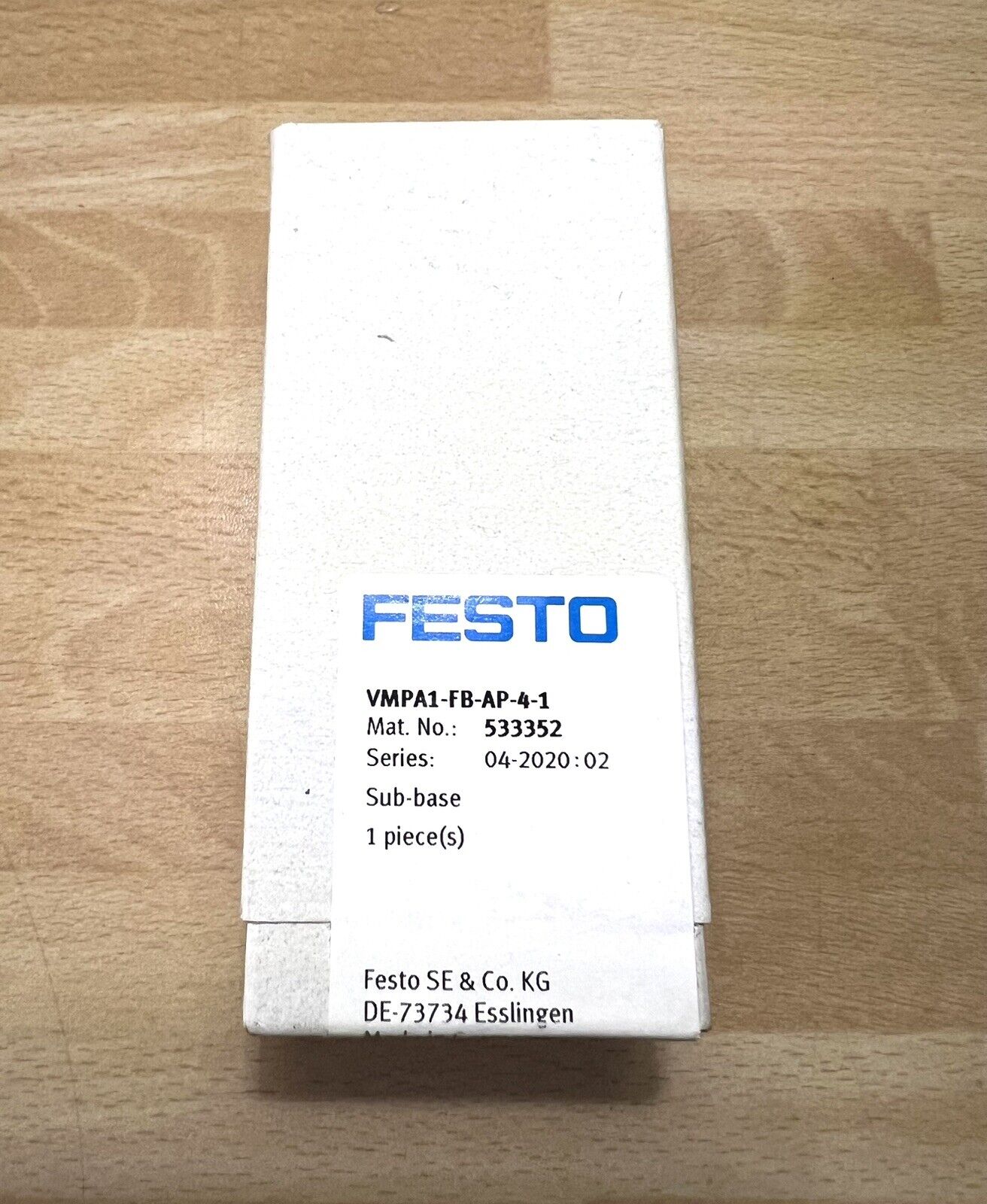 1x Festo VMPA-FB-AP-4-1 Anschlussplatte Nr. 533352 Magnetventil Pneumatik NEU