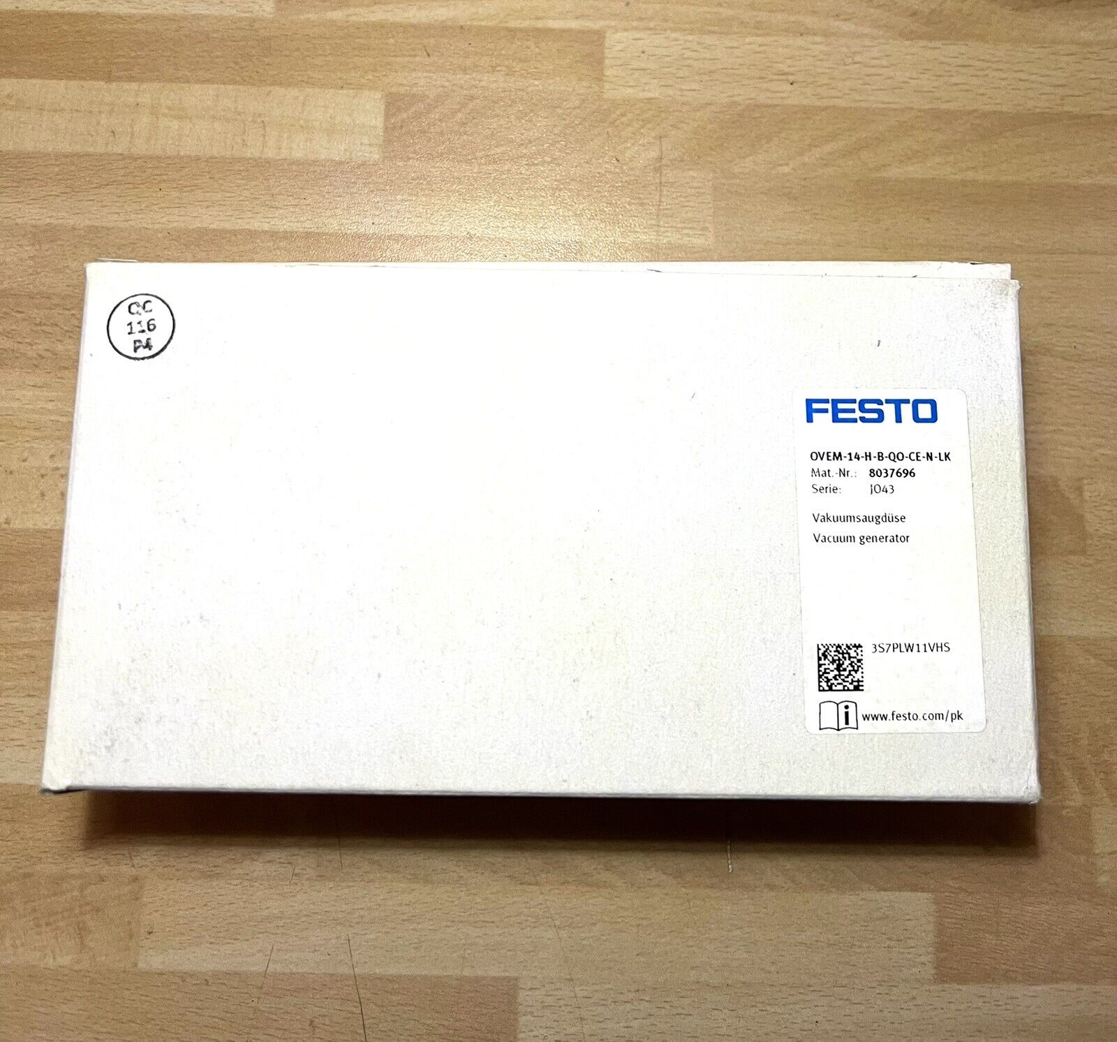 1x Festo 8037696 OVEM-14-H-B-QO-CE-N-LK Vakuumsaugdüse Vacuum generator