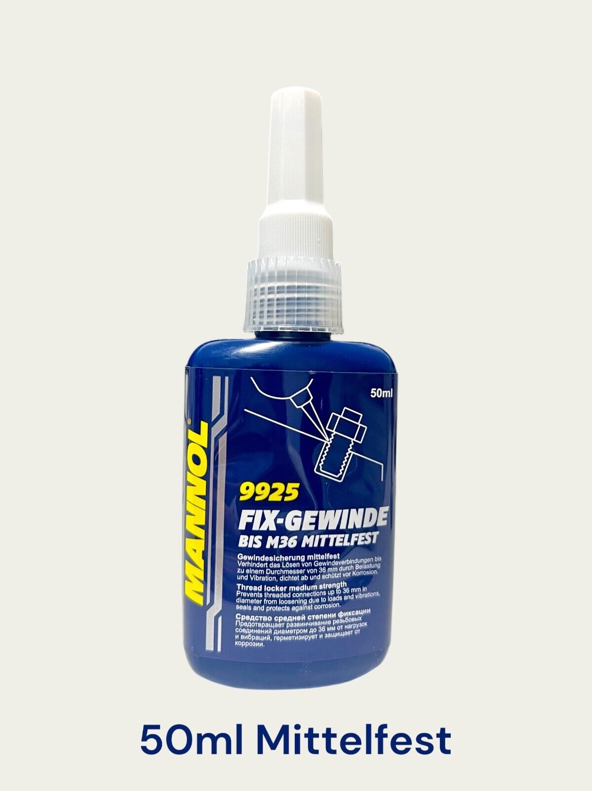 10-50 ml MANNOL Schraubensicherung Fix-Gewinde Mittelfest Hochfest 9925 9926