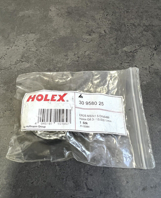 1x Holex ER25 M32x1,5 DIN6499 Spannmutter G6.3 Spannzangen Mutter 30 9580 25