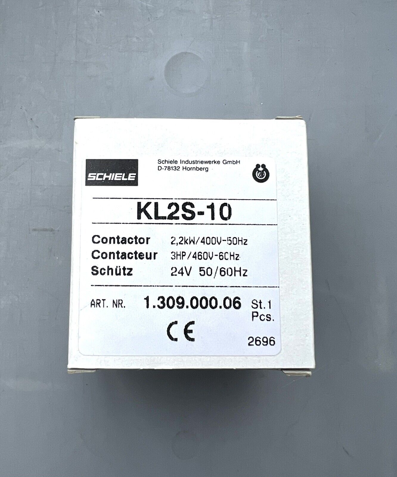 1x SCHIELE KL2S-10 Contactor 24V Schütz ENTRELEC 1.309.000.06