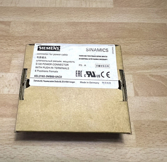 1x Siemens 6SL3162-2MB00-0AC0 SINAMICS S120 connector