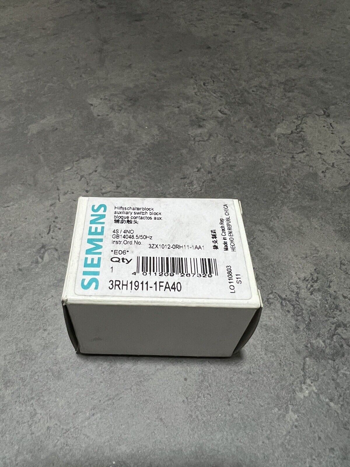 1x Siemens 3RH1911-1FA40 Hilfsschalterblock