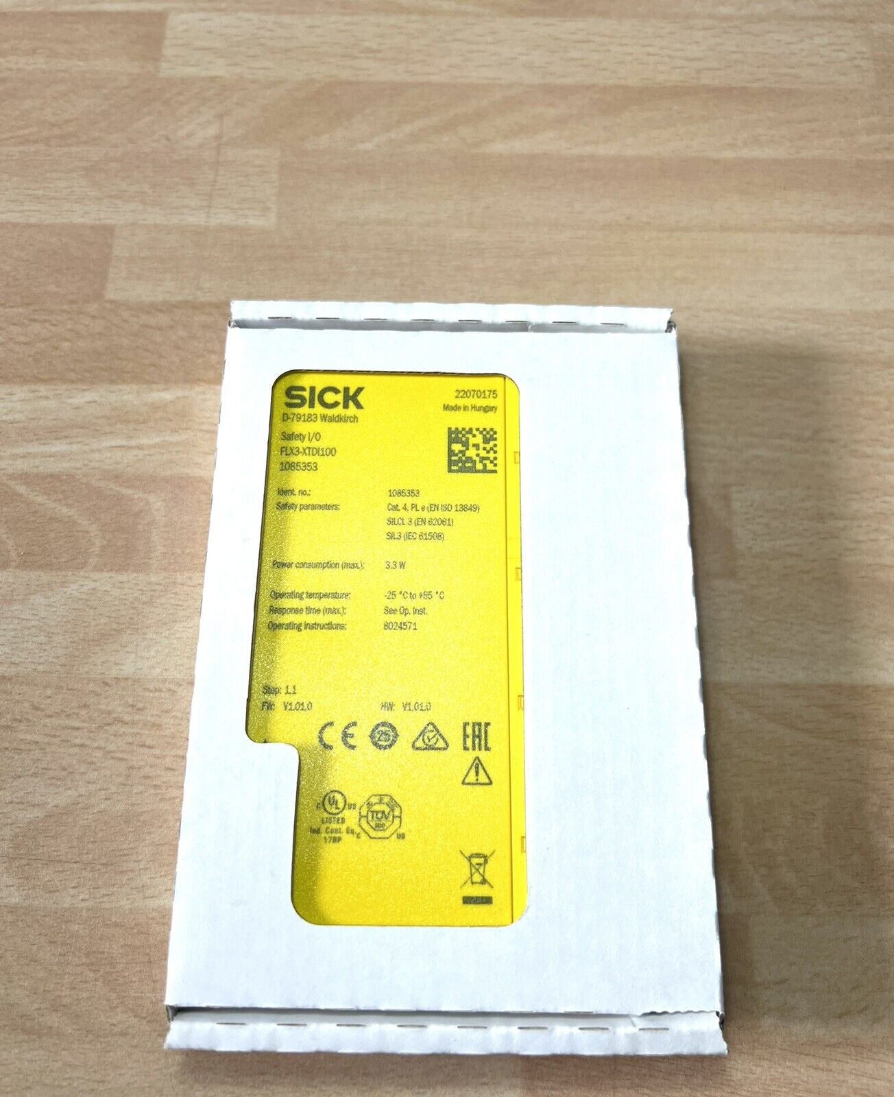 1x Sick FLX3-XTDI100 Nr. 1085353 Sicherheitsteuerung Flexi Compact I/O Modul