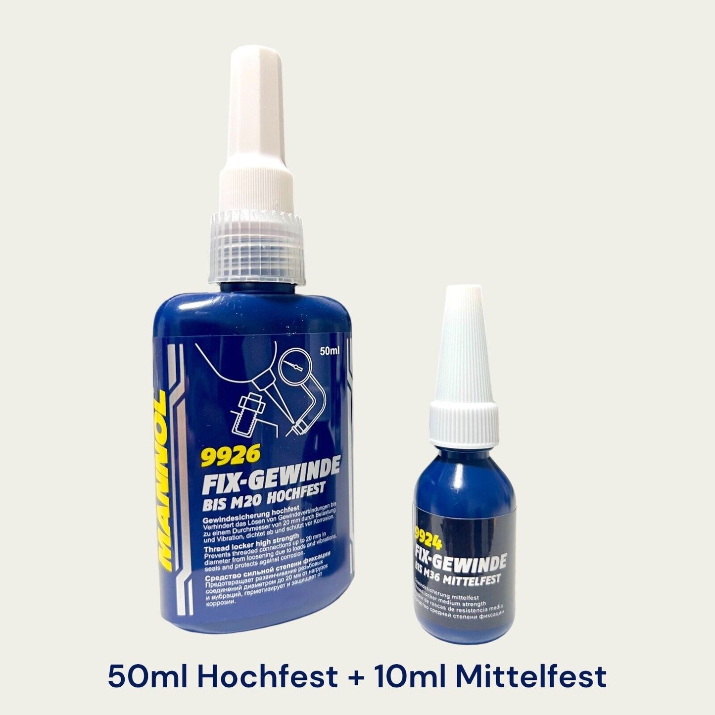 10-50 ml MANNOL Schraubensicherung Fix-Gewinde Mittelfest Hochfest 9925 9926