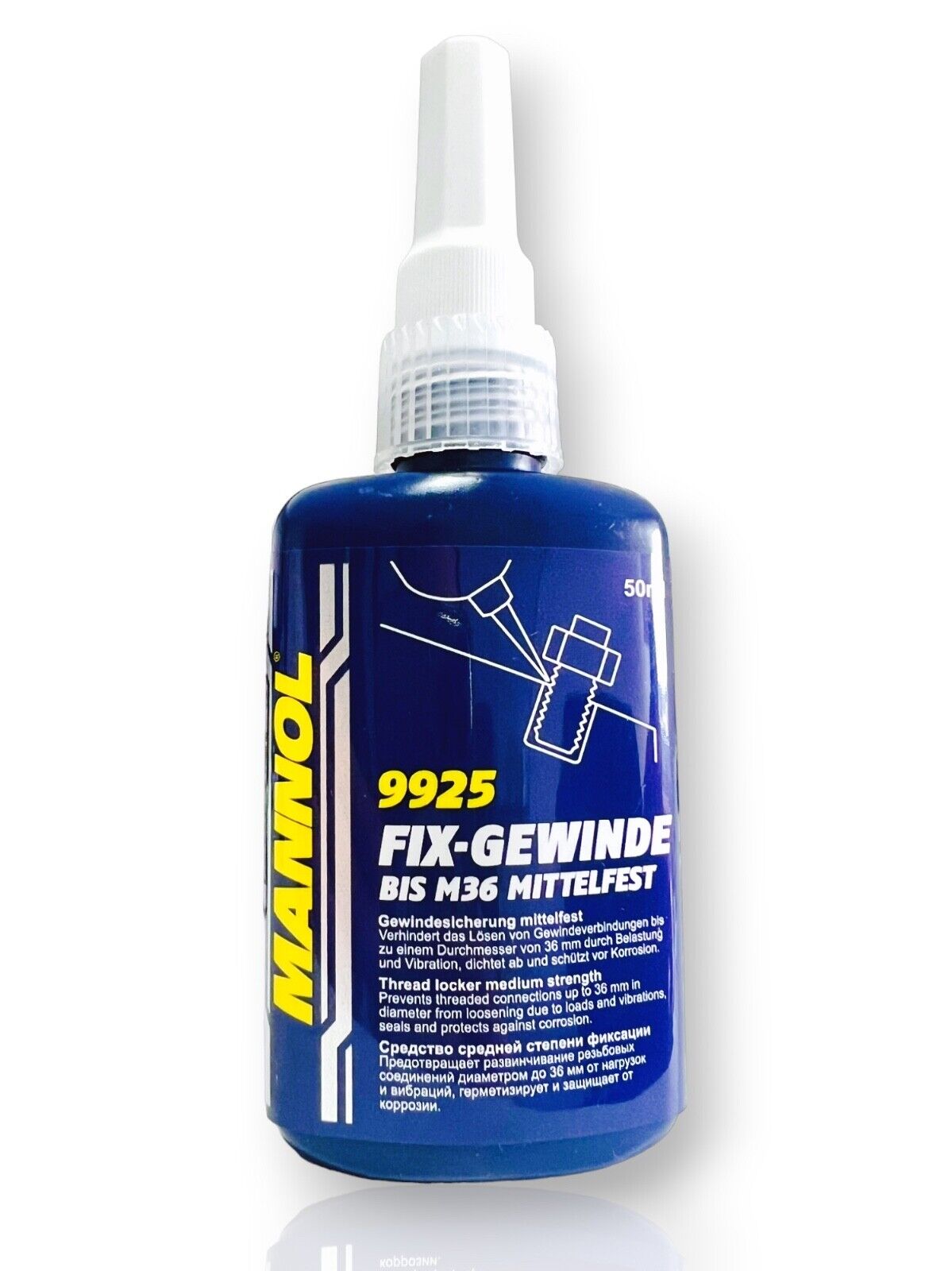 50 ml MANNOL 9925 Schraubensicherung Fix-Gewinde Mittelfest Schraubenkleber